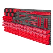 Pozostałe wyposażenie warsztatu - Tablica warsztatowa Lokke 121 elementów 174 x 78 cm, czerwona - miniaturka - grafika 1