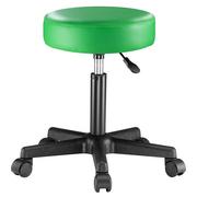 Fotele i krzesła biurowe - Taboret obrotowy Zielony Imitacja Skóry 360° - miniaturka - grafika 1