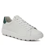 Półbuty męskie - Sneakersy Geox U Spherica Ecub-1 U45GPA 0009B C1966 White/Dk Green - miniaturka - grafika 1