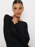 Swetry damskie - Mohito - Sweter basic - czarny - miniaturka - grafika 1