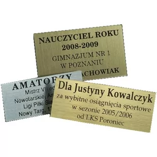 TABLICZKA GRAWEROWANA MAŁA - Gadżety dla kibiców - miniaturka - grafika 1