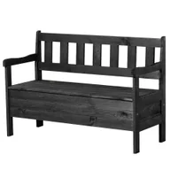 Ławki ogrodowe - Ławka ogrodowa ze skrzynią Gravet antracyt - miniaturka - grafika 1
