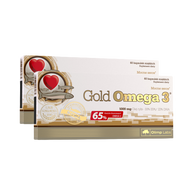 Olej spożywczy - Olimp Gold Omega 3 2x 60 caps 65% Olej rybi EPA DHA - miniaturka - grafika 1