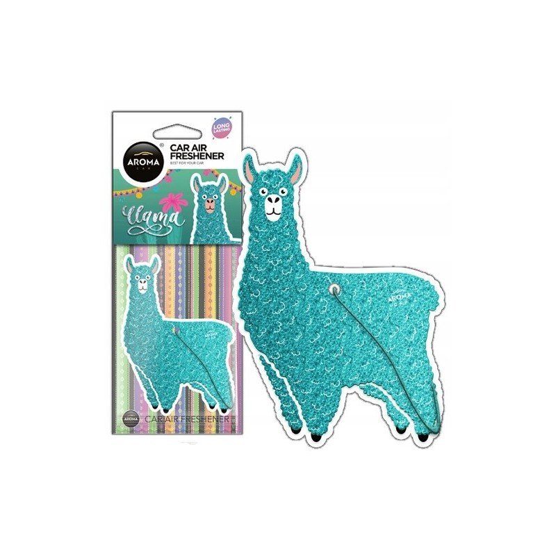 ZAPACH SAMOCHODOWY ODŚWIEŻACZ GLITTER LAMA AROMA DŁUGOTRWAŁA ZAWIESZKA AUTO