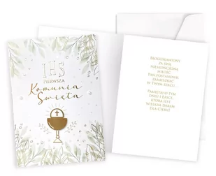 Kartka Komunijna z życzeniami DK960 - Pamiątka Pierwszej Komunii Świętej - miniaturka - grafika 1
