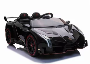Import SUPER-TOYS SUPER-TOYS ORYGINALNE LAMBORGHINI VENENO NA AKUMULATOR MIĘKKIE KOŁA MIĘKKIE SIEDZENIE/XMX615  XMX-615-CZARNY - Jeździki dla dzieci - miniaturka - grafika 1