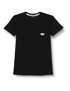 Emporio Armani Męski T-shirt z logo Crew Neck Shiny, czarny, L - Koszulki męskie - miniaturka - grafika 1