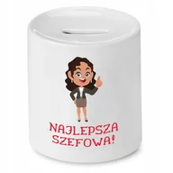 Skarbonki - SKARBONKA DLA SZEFA SZEFOWA NAJLEPSZA SZEFOWA z Nadrukiem ze Zdjęciem - miniaturka - grafika 1