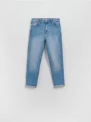 Spodnie damskie - Reserved - Jeansy boyfriend slim - niebieski - miniaturka - grafika 1
