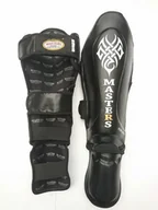Ochraniacze do sportów walki - Masters FIGHT EQUIPMENT Ochraniacze piszczeli i stopy, NS-100, rozmiar L - miniaturka - grafika 1