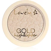 Rozświetlacze do twarzy i ciała - Lovely Lovely Gold Highlighter Rozświetlacz do Twarzy LOV-7267 - miniaturka - grafika 1