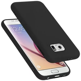 Pokrowiec Do Samsung Galaxy S6 Etui w LIQUID CZARNY TPU Silikon Case Cover Obudowa Ochronny Cadorabo - Etui i futerały do telefonów - miniaturka - grafika 1