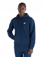 Bluzy męskie - BLUZA męska NEW BALANCE z kapturem NB MJ43902NNY niebieska rozsuwana M - miniaturka - grafika 1