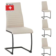 Krzesła - ALBATROS krzesło wspornikowe TURANO zestaw 4 sztuk, beżowe - krzesło do jadalni o nowoczesnym designie, obicie z tkaniny, gruba tapicerka - krzesło kuchenne, tapicerowane krzesło do jadalni, krzesło do stołu jadalnego - miniaturka - grafika 1