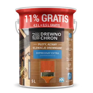 Impregnat EXTRA powłokotwórczy cedr 4,5L+11% gratis - Farby i impregnaty do drewna - miniaturka - grafika 1