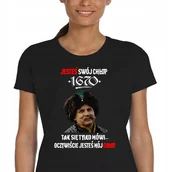 Koszulki i topy damskie - DAMSKA KOSZULKA 1670 TY JESTEŚ SWÓJ CHŁOP SERIAL JAN PAWEŁ CZARNA P001 M - miniaturka - grafika 1