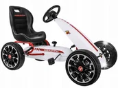 Jeździki dla dzieci - Licencjonowany GOKART ABARTH na pedały dla dzieci 30kg Miekkie koła PA0167 - miniaturka - grafika 1