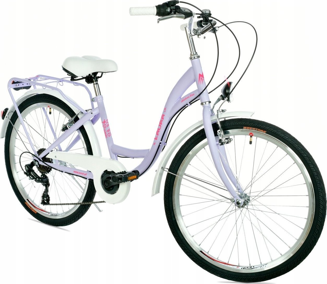 NEEXT Dziewczęcy Rower Miejski 24 LAURA 6 bieg SHIMANO