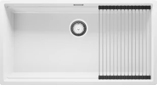 Zlew BRANDE SWIFT SLIM 860-90 WHITE (biały) zwijany ociekacz ROLLMATA - Zlewozmywaki - miniaturka - grafika 1