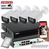 Zestawy do monitoringu - Monitoring przed domem 4 kamery IP 4MPx ZOOM AutoFocus Dahua IPC-HFW1431T-ZS-2812-S4 - miniaturka - grafika 1