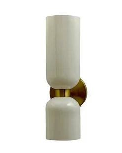 Hourglass - kinkiet nowoczesny biały mosiądz - Lampy ścienne - miniaturka - grafika 1