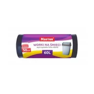 Worki na śmieci - Master Worki Na Śmieci Hdpe 60 L Czarne 50 sztuk - miniaturka - grafika 1