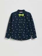 Kurtki i płaszcze dla chłopców - Reserved - Świąteczna koszula Grinch - granatowy - miniaturka - grafika 1