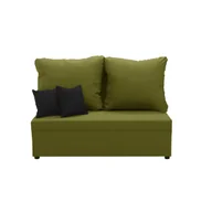 Sofy i kanapy - Sofa kanapa 2 os z funkcją spania TOM zielony / czarny - miniaturka - grafika 1