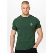 Koszulki sportowe męskie - Pit Bull T-shirt Koszulka Męska Slim Fit San Diego Ca Small Logo Green - miniaturka - grafika 1