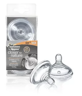 Tommee Tippee Rotho Closer to Nature Smoczek silikonowy o szybkim przepływie 6m+ - Smoczki do butelek - miniaturka - grafika 1