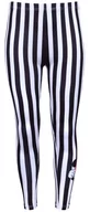 Spodnie i spodenki dla dziewczynek - Biało-czarne legginsy w paski Myszka Minnie Disney - miniaturka - grafika 1