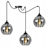 Lampy sufitowe - Lampa Sufitowa Wisząca Żyrandol Chrom Pająk Szklany Klosz - miniaturka - grafika 1