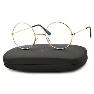 Okrągłe okulary Lenonki z filtrem światła niebieskiego do komputera zerówki R-BL-449K-16 - Okulary korekcyjne, oprawki, szkła - miniaturka - grafika 1