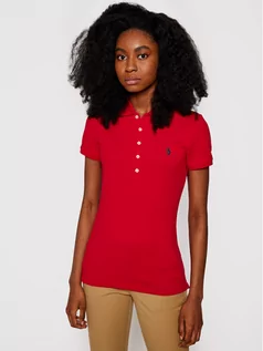 Koszulki i topy damskie - Ralph Lauren Polo Polo Julie 211505654113 Czerwony Slim Fit - grafika 1