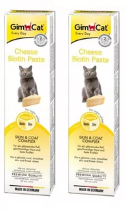 GimCat Pasta z biotyną i serem 2x200g - Suplementy i witaminy dla psów - miniaturka - grafika 1