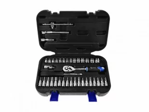 Zestaw kluczy nasadowych 1/4" CrV 38 el. GEKO - G10152 - Klucze i nasadki - miniaturka - grafika 1