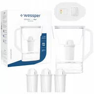 Dzbanki filtrujące - Dzbanek filtrujący do lodówki Wessper D3 Slim FutureFlow LED + 4x Filtr - miniaturka - grafika 1