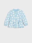 Swetry dla dziewczynek - Sinsay - Bluza rozpinana - błękitny - miniaturka - grafika 1