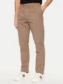 Spodnie męskie - Guess Spodnie materiałowe M4BB27 WGHA1 Brązowy Slim Fit - miniaturka - grafika 1