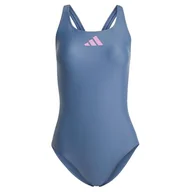 Stroje kąpielowe - adidas Damski strój kąpielowy 3 bary, 32, Ulubiony atrament/preferowany fioletowy, 164 - miniaturka - grafika 1