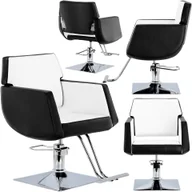 Fotele fryzjerskie - Fotel fryzjerski Chloe hydrauliczny obrotowy do salonu fryzjerskiego podnóżek chromowany krzesło fryzjerskie - miniaturka - grafika 1