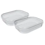 Akcesoria i części AGD - PLAST TEAM Pojemnik PLAST TEAM Helsinki 15930101 0.7 l 2 sztuki) 15930101 - miniaturka - grafika 1