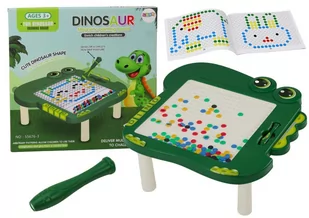 Stolik Tablica Magnetyczna Edukacyjna Dinozaur Pad Układanka Zielona - Zabawki interaktywne dla dzieci - miniaturka - grafika 1