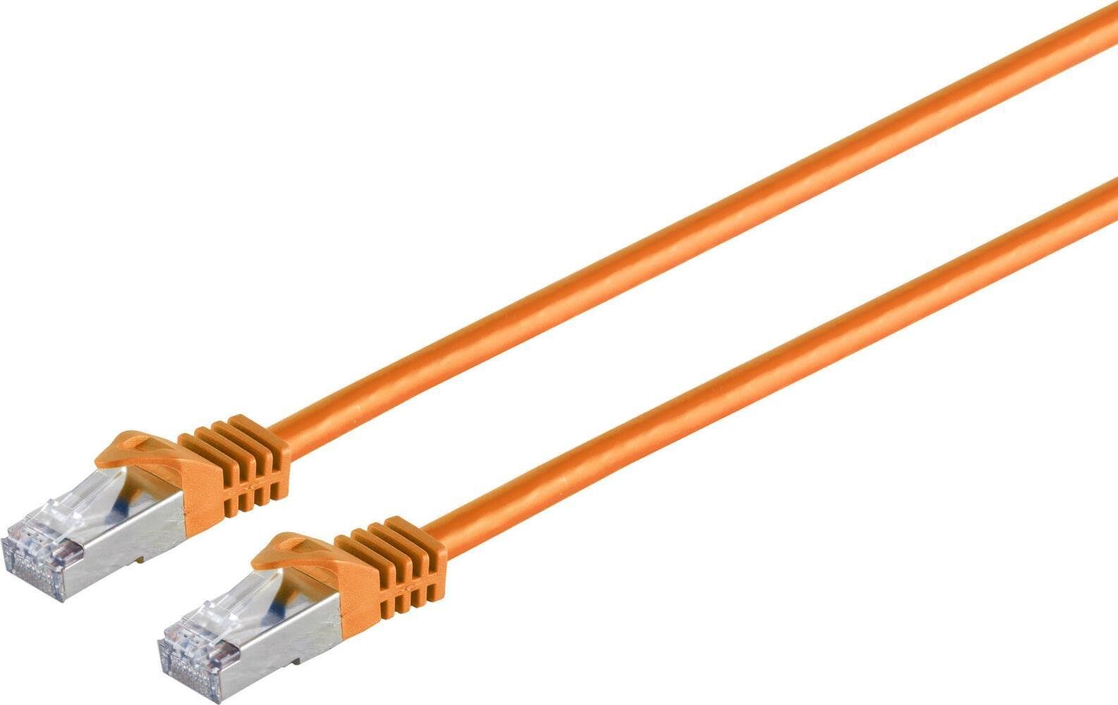 S/CONN kabel sieciowy o maksymalnej łączności - kabel krosowy RJ45 S/FTP, PIMF, kabel surowyCat.7, bezhalogenowy, pomarańczowy, 5,0 m (75515-O)