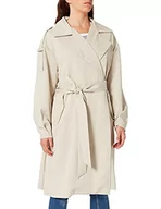 Płaszcze damskie - Pepe Jeans Płaszcz damski Elsa, szary (Linen 892), M - miniaturka - grafika 1
