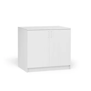 Niska szafa THEO, 900x1000x470 mm, biały - Szafy biurowe Niska szafa THEO, 900x1000x470 mm, biały - Szafy biurowe - miniaturka - grafika 1
