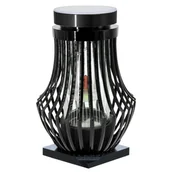 Lampiony i znicze - Znicz solarny Atena 15 x 31 cm zloty / srebrny / czarny - miniaturka - grafika 1