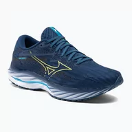 Buty sportowe męskie - Buty do biegania męskie Mizuno Wave Rider 27 navy peony/sharp green/swim cap  - miniaturka - grafika 1
