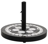 Parasole ogrodowe - Okrągła podstawa pod parasol ogrodowy terakota + czarny H1-F12 - miniaturka - grafika 1