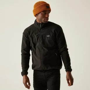 Regatta Polar męski rozsuwany Frankie Czarny, Rozmiar: 5XL - Bluzy sportowe męskie - miniaturka - grafika 1